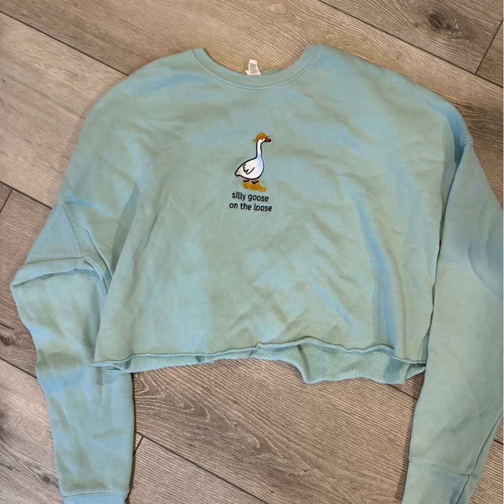 Silly Goose Cropped Crewneck